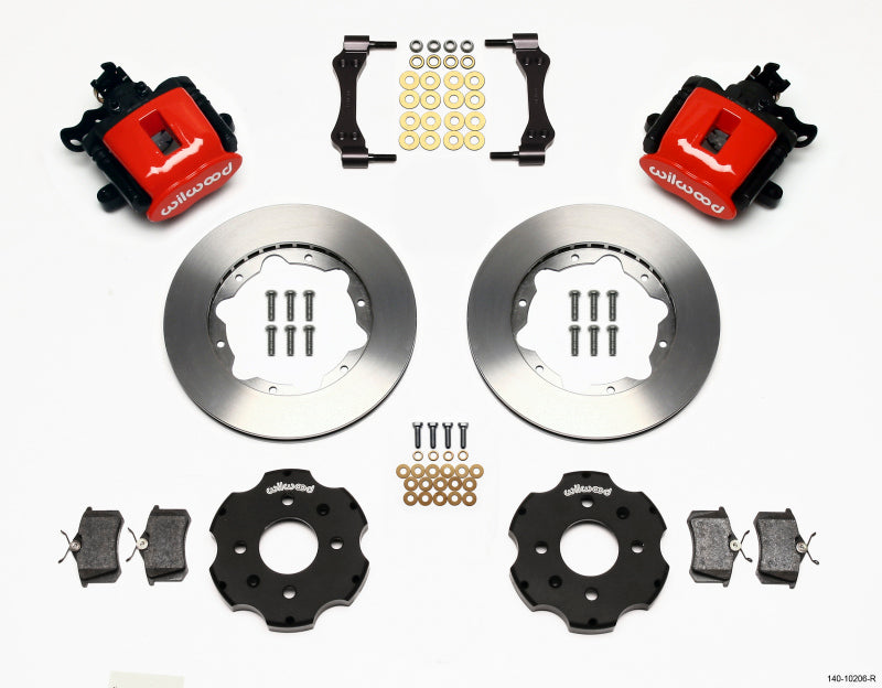 Wilwood Combination Parking Brake Rear Kit 11.00in Red Civic / Integra Disc 2.39 Hub Offset - Graveyard Performance
