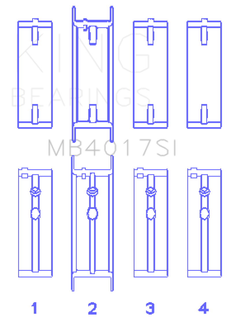King Engine Bearings GM 231 (3800) V6 (Size STD) Main Bearing Set