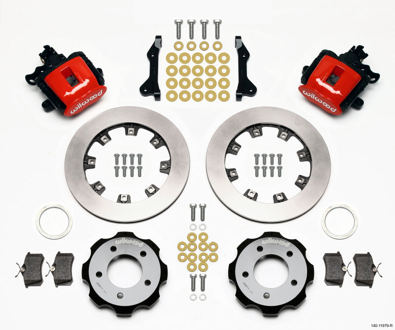 Wilwood Combination Parking Brake Rear Kit 12.19in Red 2006-Up Civic / CRZ - Graveyard Performance