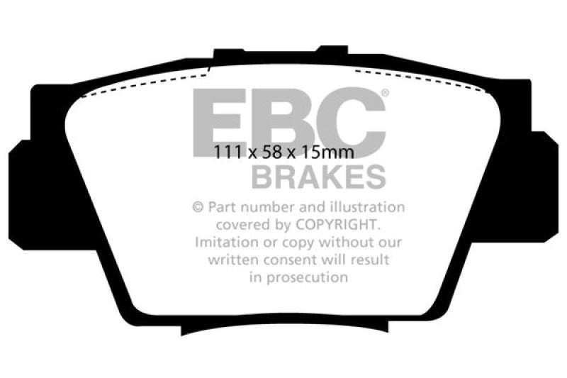 EBC 91-96 Acura NSX 3.0 Redstuff Rear Brake Pads - Graveyard Performance
