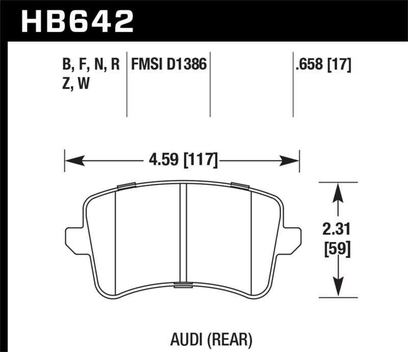 Hawk 2009-2014 Audi A4 HPS 5.0 Rear Brake Pads - Graveyard Performance