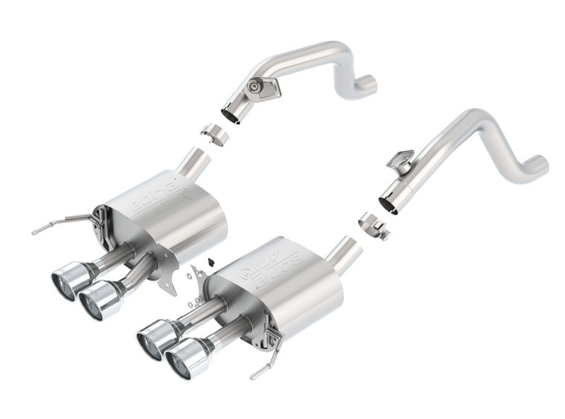 Borla 14-15 Chevy Corvette C7 w/o AFM w/o NPP Atak Rear Section Exhaust Quad Rd RL Tips - Graveyard Performance