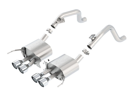 Borla 14-15 Chevy Corvette C7 w/o AFM w/o NPP Atak Rear Section Exhaust Quad Rd RL Tips - Graveyard Performance