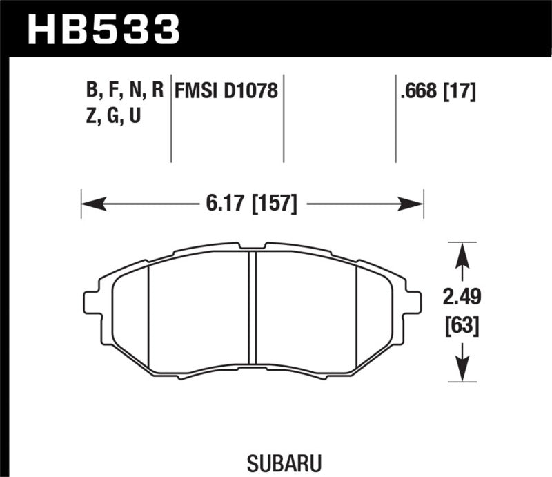 Hawk 05-08 LGT D1078 HPS Street Front Brake Pads - Graveyard Performance