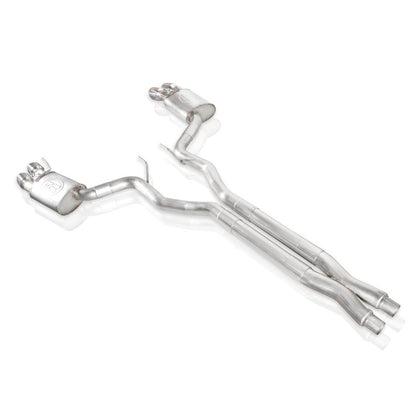 Stainless Works 2018+ Ford Mustang GT 3in Redline Series Catback X-Pipe w/Active Valves & Quad Tips - Graveyard Performance