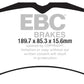 EBC 2015+ Ford Mustang (6Th Gen) 2.3L Turbo (GT Package) Bluestuff Front Brake Pads