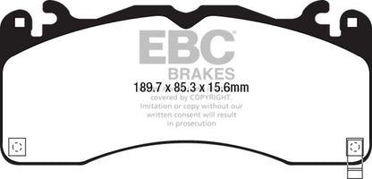 EBC 2015+ Ford Mustang (6Th Gen) 2.3L Turbo (GT Package) Bluestuff Front Brake Pads - Graveyard Performance