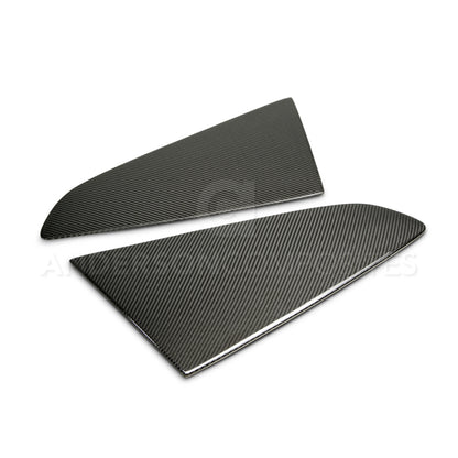 Anderson Composites 2015-2017 Ford Mustang Type -F Style Window Louvers - Flat - Graveyard Performance