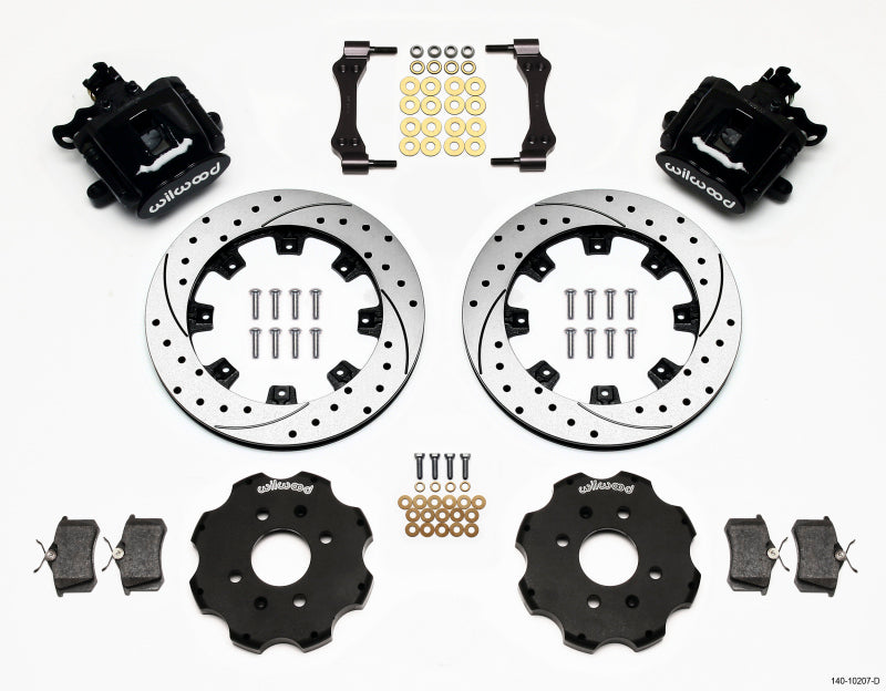 Wilwood Combination Parking Brake Rear Kit 12.19in Drilled Civic / Integra Disc 2.39 Hub Offset - Graveyard Performance
