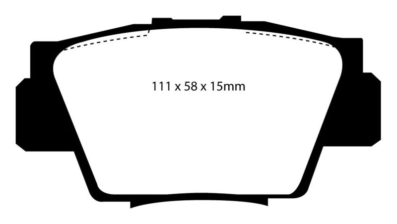 EBC 91-96 Acura NSX 3.0 Yellowstuff Rear Brake Pads - Graveyard Performance