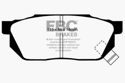 EBC 84-87 Honda Civic CRX 1.5 DX Greenstuff Front Brake Pads - Graveyard Performance