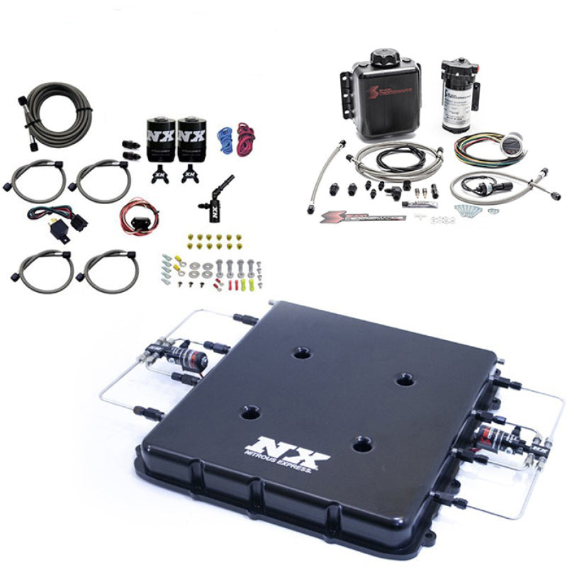 Nitrous Express Nitrous & Water Injection Nitrous Kit w/Billet LT4 Supercharger Lid w/o Bottle - Graveyard Performance