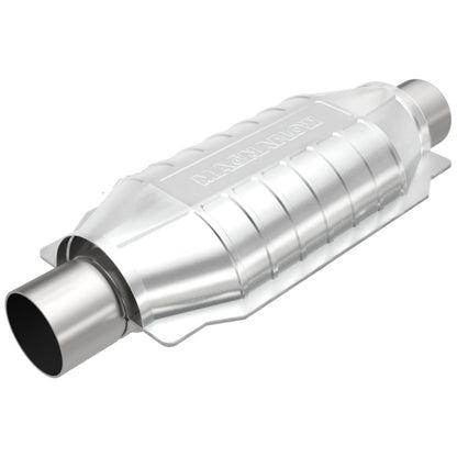 MagnaFlow Conv Univ 2.25in Inlet/Outlet Center/Center Oval 12in Body L x 6.5in W x 16in Overall L - Graveyard Performance
