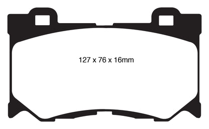 EBC 08-13 Infiniti FX50 5.0 Redstuff Front Brake Pads - Graveyard Performance