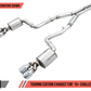AWE Tuning 2017+ Challenger 5.7L Touring Edition Exhaust - Non-Resonated - Chrome Silver Quad Tips