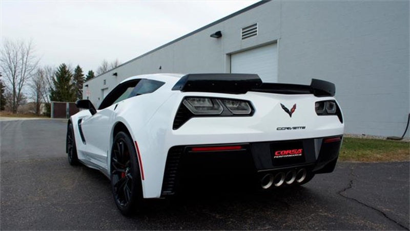 Corsa 17-19 Chevy Corvette Z06 (Grand Sport Only) 3in Axle Back Xtreme Exhaust Pol Quad 4.5in Tip - Graveyard Performance