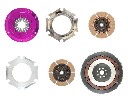 Exedy 2013-2016 Scion FR-S H4 Hyper Twin Cerametallic Clutch Sprung Center Disc Push Type Cover - Graveyard Performance