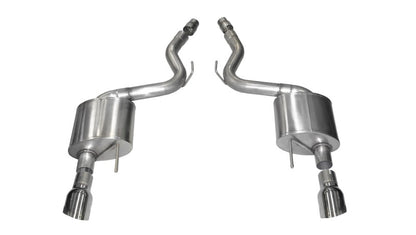 Corsa 2015-2017 Ford Mustang GT 5.0 3in Axle Back Exhaust Polish Dual 4.5in Tip Sport - Graveyard Performance