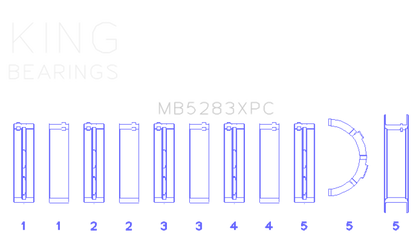 King Engine Bearings Ford  4.6L DOHC/SOHC 24v V8 Performance Main Bearing Set - Coated - Graveyard Performance