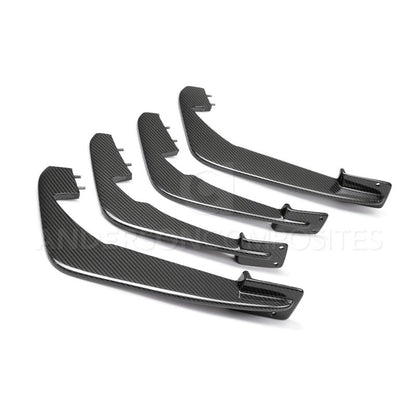 Anderson Composites 20-21 Chevrolet Corvette C8 Stingray Carbon Fiber Rear Diffuser Fins (Set of 4) - Graveyard Performance