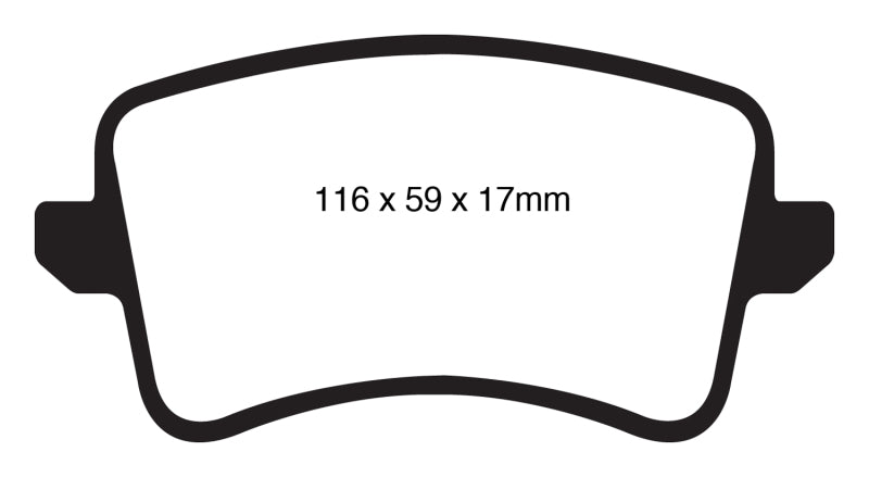 EBC 09-11 Audi A4 2.0 Turbo Redstuff Rear Brake Pads - Graveyard Performance
