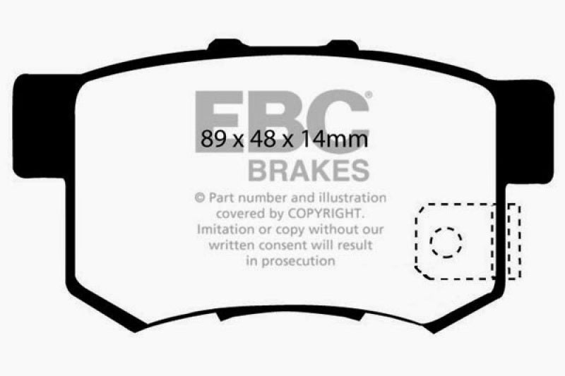 EBC 97 Acura CL 2.2 Yellowstuff Rear Brake Pads - Graveyard Performance
