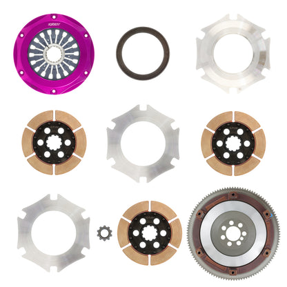 Exedy 2008-2015 Mitsubishi Lancer Evolution GSR L4 Hyper Triple Cerametallic Clutch Rigid Disc - Graveyard Performance