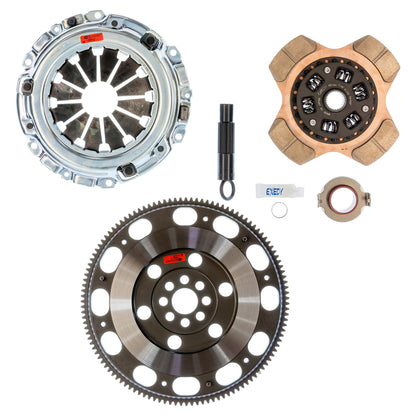 Exedy 2002-2006 Acura RSX Base L4 Stage 2 Cerametallic Clutch 4 Puck Disc Incl. HF02 Lightweight FW - Graveyard Performance