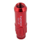 NRG 700 Series M12 X 1.25 Steel Lug Nut w/Dust Cap Cover Set 21 Pc w/Locks & Lock Socket - Red