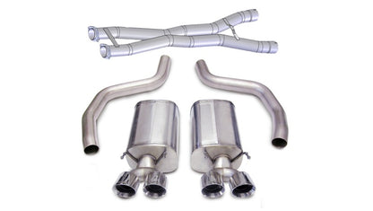 Corsa 2012-2013 Chevrolet Corvette C6 ZR1 Sport Cat-Back Dual Rear Exit w/ Twin 4.0in Pol Tips - Graveyard Performance