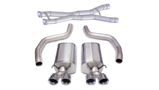 Corsa 2012-2013 Chevrolet Corvette C6 ZR1 Sport Cat-Back Dual Rear Exit w/ Twin 4.0in Pol Tips - Graveyard Performance