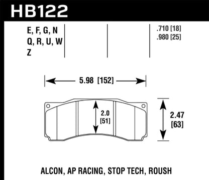 Hawk StopTech ST-60 Caliper HPS Street Brake Pads - Graveyard Performance