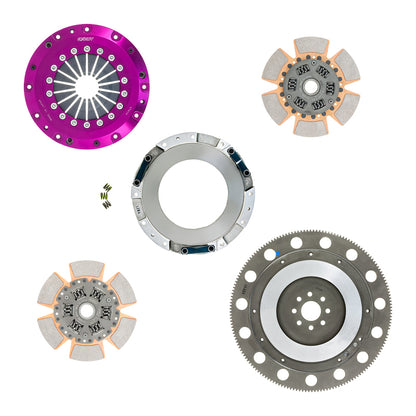Exedy 96-16 Ford Mustang V8 4.6L/5.0L Hyper Twin Cerametallic Clutch Sprung Disc Push Type Cover - Graveyard Performance