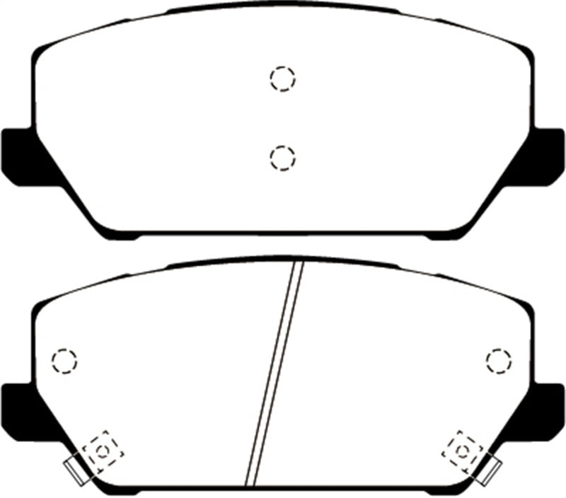 EBC 2019+ Hyundai Veloster N (2nd Gen) 2.0L Turbo Yellowstuff Front Brake Pads - Graveyard Performance