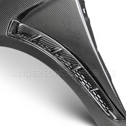 Anderson Composites 2016+ Focus Type-GR Vented Carbon Fiber Fenders .04in Wider (Pair) - Graveyard Performance