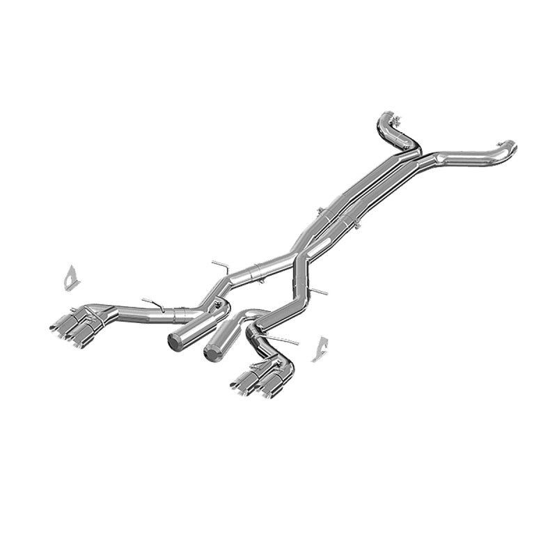 MBRP 2016 Chevy Camaro V8 6.2L 6spd 3in T409 Race Dual Cat Back w/ 4.5in Quad Dual Wall Tips - Graveyard Performance