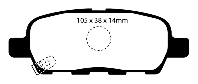 EBC 08-13 Infiniti EX35 3.5 Ultimax2 Rear Brake Pads - Graveyard Performance