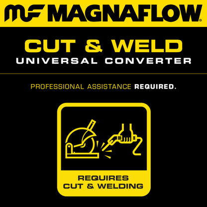 MagnaFlow Conv Univ 2.25 W/Single O2 Boss - Graveyard Performance