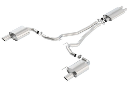 Borla Touring Cat-Back 15 Ford Mustang GT 5.0L V8 MT/AT 2.5in pipe 4in tip - Graveyard Performance