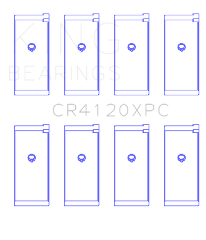 King Engine Bearings 1992+ Mitsubishi 4G63/4G64 EVO I-IV Connecting Rod Bearing Set - Size STDX - Graveyard Performance