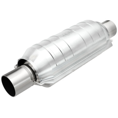 MagnaFlow Conv Univ 2in Inlet/Outlet Center/Center Round 11in Body L x 5.125in W x 15in Overall L - Graveyard Performance