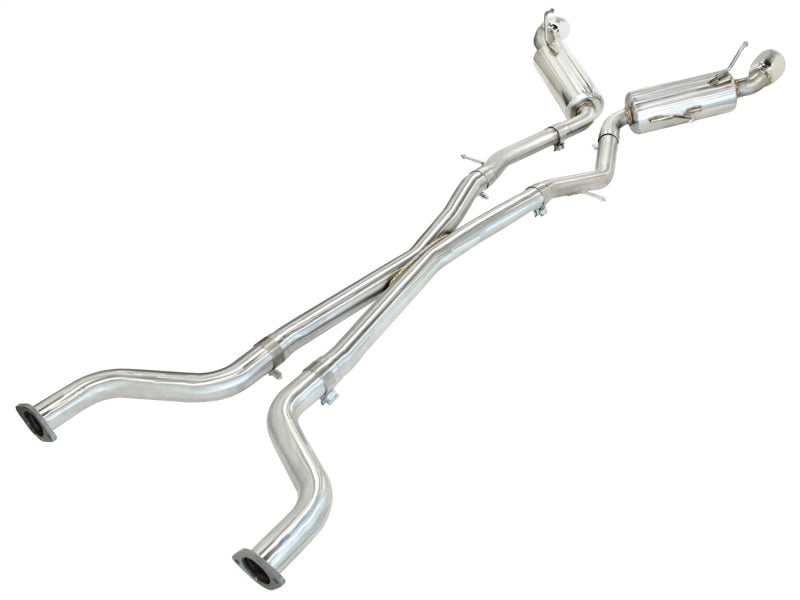 aFe Takeda 2.5inch SS Exhaust Cat-Back 09-13 Nissan 370Z V6 3.7L Polished Tips - Graveyard Performance