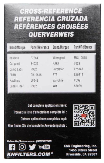 K&N Performance Oil Filter for Hyundai/Kia 3.8L V6, 4.6L/5.0L V8 - Graveyard Performance