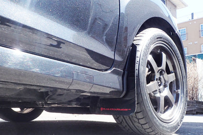 Rally Armor 13-19 Ford Fiesta ST Red UR Mud Flap w/White Logo - Graveyard Performance