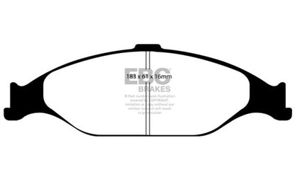 EBC 99-04 Ford Mustang 3.8 Redstuff Front Brake Pads - Graveyard Performance