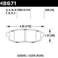 Hawk 11+ Subaru Legacy GT HPS Street Rear Brake Pads
