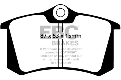 EBC 10-13 Audi A3 2.0 TD Ultimax2 Rear Brake Pads - Graveyard Performance