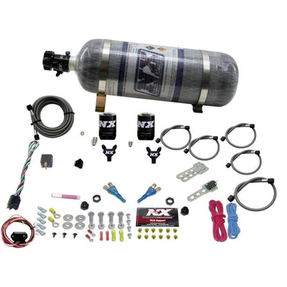 Nitrous Express 03-18 Nissan 350Z/370Z Dual Nozzle (35-150HP) w/Composite Bottle - Graveyard Performance