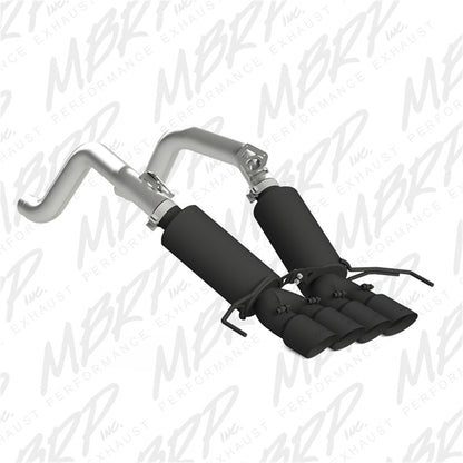 MBRP 14-19 Chevy Corvette V8 6.2L 3in Black Dual Cat Back w/ 4in Quad Dual Wall Tips - Graveyard Performance