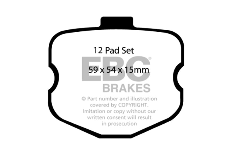 EBC 06-08 Chevrolet Corvette (C6) 7.0 (Z06) Yellowstuff Front Brake Pads - Graveyard Performance